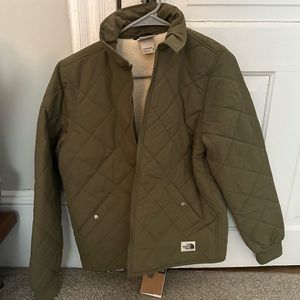 North Face Women's Cuchillo Jacket - sherpa lined - burnt olive green